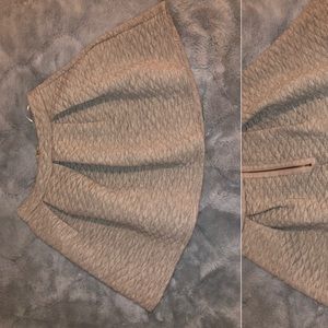 Grey mini flare skirt
